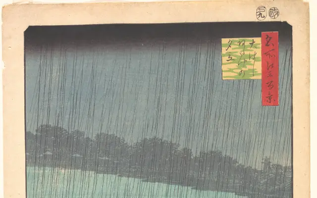 Sudden Shower over Shin-Ōhashi Bridge