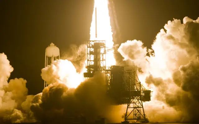 Endeavour Lights the Night